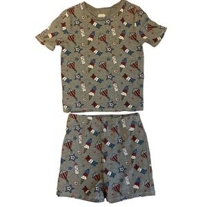 Mudpie red white & blue pajamas